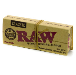 Бумажки с Pre-Rolled фильтрами RAW — Classic Connoisseur 1¼