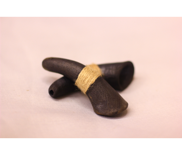 Рожок «Козья ножка» — трубка из глины ручной работы