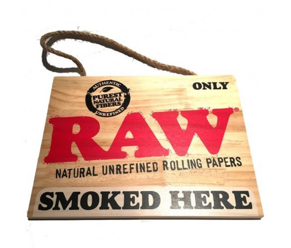 Табличка на дверь RAW — Smoked Here, 23x30 см