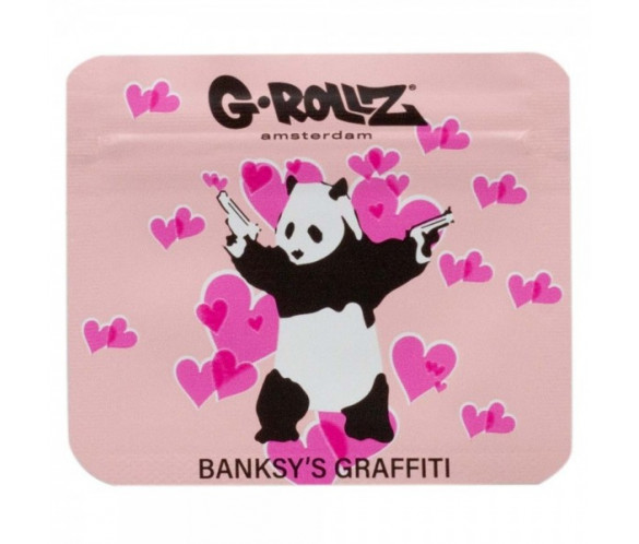 Зиппер Banksy's Graffiti 'Panda Gunnin' 70x60mm